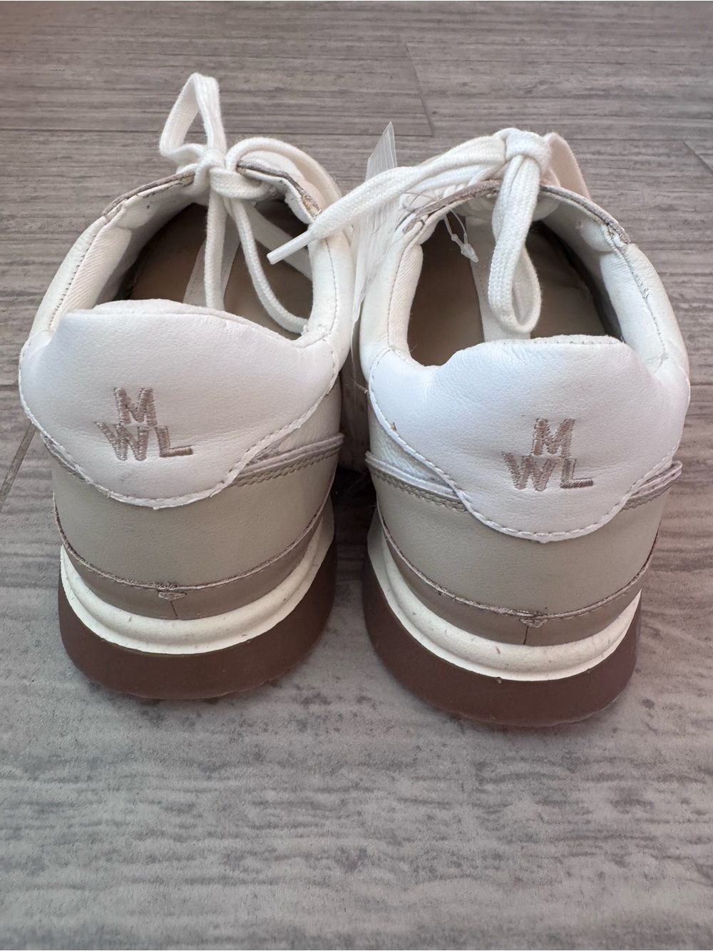 Madewell cream  and White Retro Runner Sneakers - Picture 2 of 10